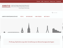 Tablet Screenshot of ambitio-bewerbungsservice.de